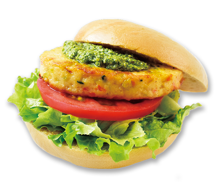 トマトとバジルの豆腐バーグ